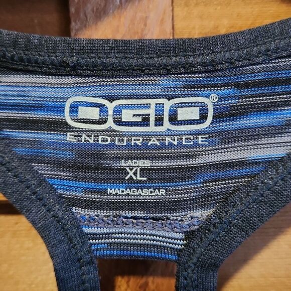 OGIO Endurance Foxy's Bar & Grill Tank Top Women XL Blue Black Gray Polyester - Picture 5 of 6